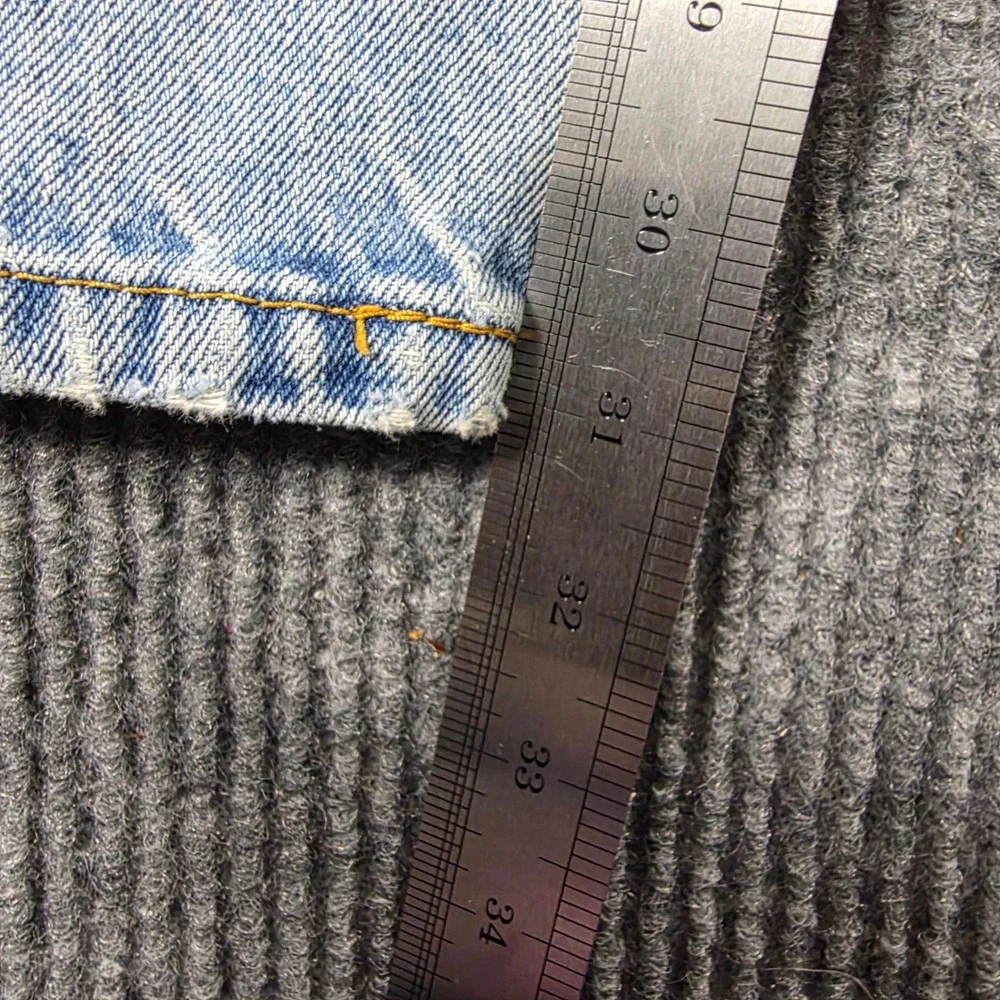 Levis 505 Regular Fit Straight Leg Light Wash Denim Jeans Mens 34x32 00505-4891